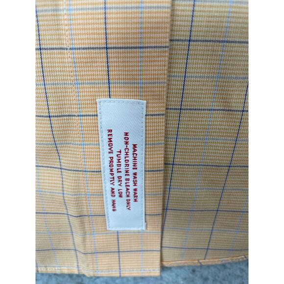Brooks Brothers Mens Size 17 1/2 -2/3 Orange Peach Button Down Dress Shirt - Picture 7 of 13
